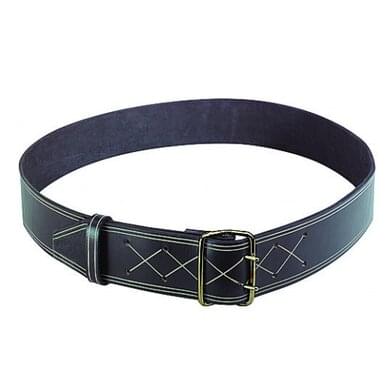 Skórzana obroża dla owiec KAMER | czarna (27 mm x 55 cm)