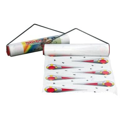 Lepka rolka na muchy z metalowym uchwytem 9m