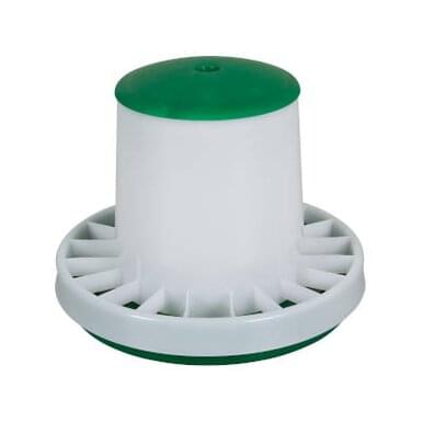 Plastikowy automatyczny podajnik paszy dla drobiu ASCOT | zielony | (2,5 kg)