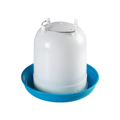 Plastikowa poidło dla kurczaków z zamknięciem bagnetowym | niebieskie | (8 l) | z uchwytem do przenoszenia