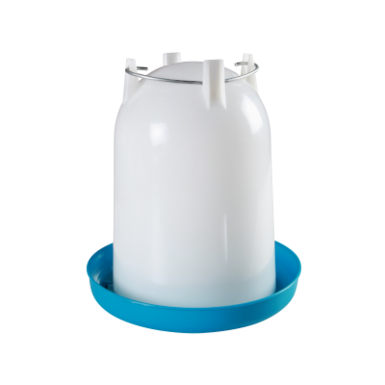 Plastikowa poidło dla kurczaków z zamknięciem bagnetowym | niebieskie | (4 l) | z uchwytem do przenoszenia