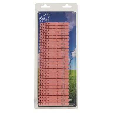 UKALTAG Kolczyki dla owiec (100 sztuk) | 101 do 200 | czerwone