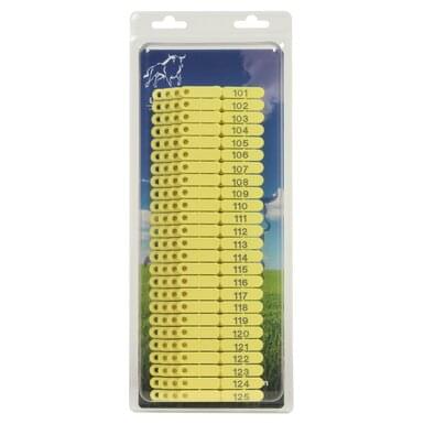 UKALTAG Kolczyki dla owiec (100 sztuk) | 101 do 200 | żółte