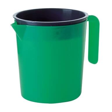 KAMER Plastikowy kubek do podgrzewania mleka z sitkiem | zielony (1 l)