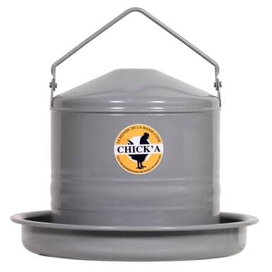 Metalowa poidło dla kurczaków | Powłoka epoksydowa | Szare