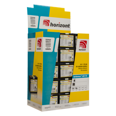 horizont 9 V bateria alkaliczna| turbomax® AB170 | 45 sztuk w ekspozycji sprzedażowej