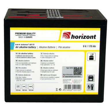 horizont Bateria alkaliczna 9 V | turbomax® AB170 (9 V / 170 Ah)