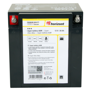horizont 12 V specjalny akumulator typu Super Vlies | 27 Ah