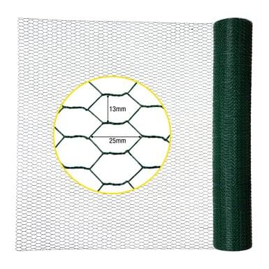 horizont Ogrodzenie z siatki drucianej | ocynkowane | rozmiar oczek 13 x 25 mm | 25 m | wysokość 100 cm | kolor zielony