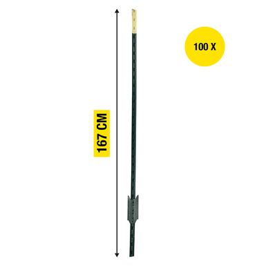 horizont T Post ECO | Słup metalowy | 1,67 m | 100 sztuk