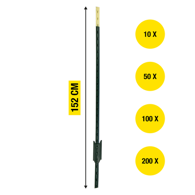 horizont T Post ECO | metalowy palik | 1,52 m | 10, 50, 100 lub 200 sztuk