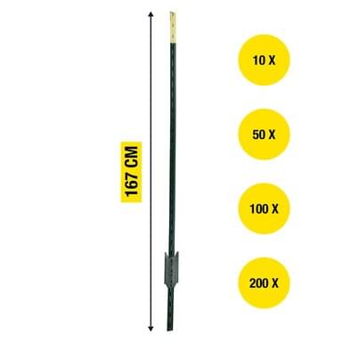 horizont T Post ECO | metalowy palik | 1,67 m | 10, 50, 100 lub 200 sztuk.