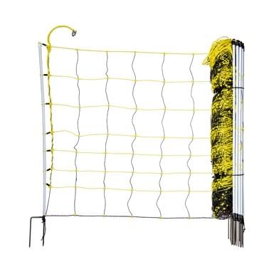 horizont Siatka dla owiec Horinetz o wysokiej energii z przewodnikiem uziemiającym | wysokość 90 cm | długość 50 m | podwójna końcówka | możliwość elektryfikacji