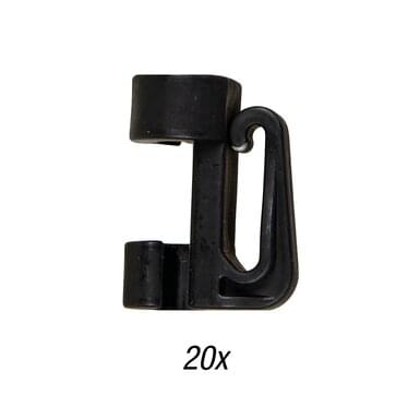 Dodatkowy izolator klipsowy do owalnych słupków z włókna szklanego | 20 sztuk | 10 x 8 mm | horizont