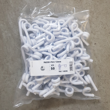 Plastikowe izolatory z oczkiem do plecionki| 12 mm | 50 sztuk w worku | horizont