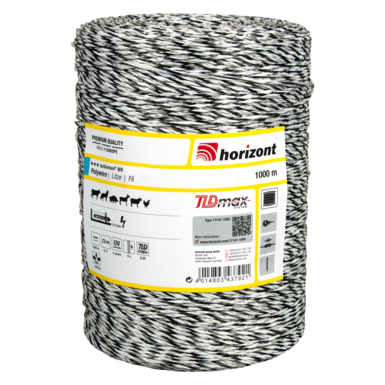horizont Plecionka do ogrodzeń elektrycznych turbomax® W9 | 1000 m | 9 przewodników Ø 0,25 mm