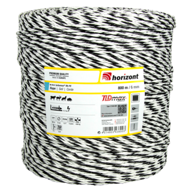 horizont Lina do ogrodzenia pastwisk turbomax® R6-PE | 800 m | Ø 6 mm | 6 żył