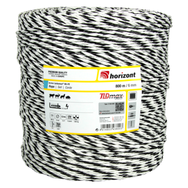 horizont Lina do ogrodzenia pastwisk turbomax® R6-PE | 800 m | Ø 6 mm | 6 żył