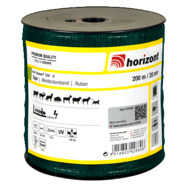 horizont Taśma ogrodzeniowa farmer® T20-G | 200 m | 20 mm | 4 przewody