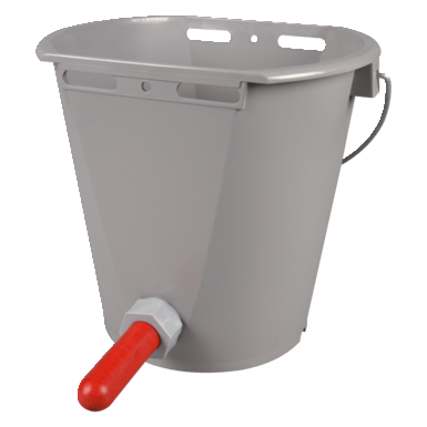 horizont HDPE plastikowe wiadro do pojenia cieląt | szare | (8 l)