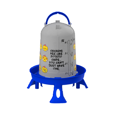 Plastikowe poidło dla drobiu „Chips” | niebieskie | wraz z nóżkami | 5 l