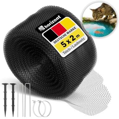 Teichnetz schwarz HDPE, 5x2m