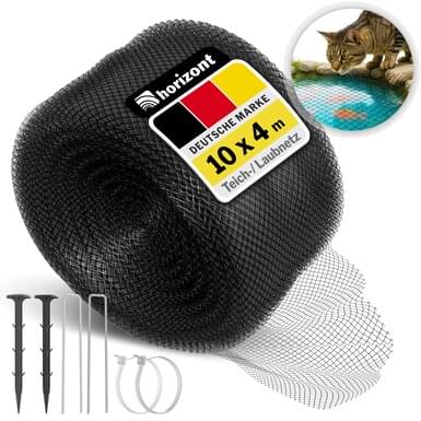 Teichnetz schwarz HDPE, 10x4m