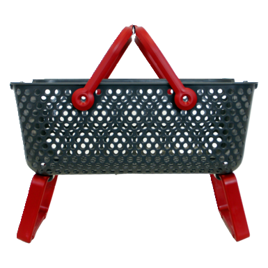 Kajo Korb 15l grau/kirschrot