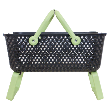 Kajo Korb 15l grau/lime