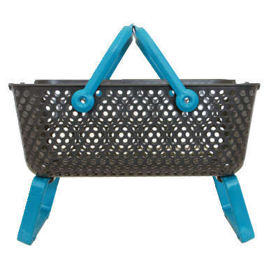 Kajo Korb 15l grau/türkis