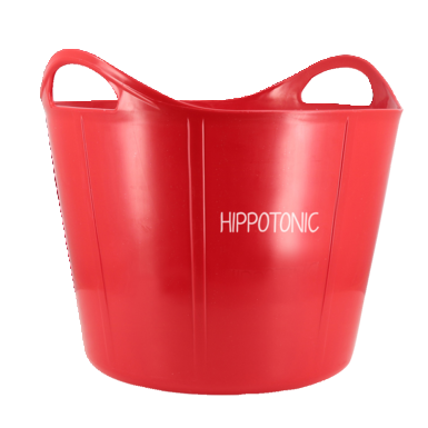Hippotonic – elastyczne wiadro z ergonomicznymi uchwytami (28 L) | czerwone
