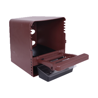 Plastikowa gniazdka CHICKBOX | brązowa