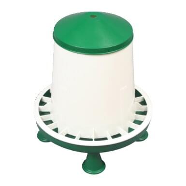 Plastikowy automatyczny podajnik paszy dla drobiu Blenheim | zielony | (6 kg) | Bez daszka przeciwdeszczowego