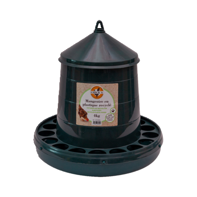 Automatyczny podajnik paszy dla drobiu | Tworzywo sztuczne z recyklingu | 4 kg