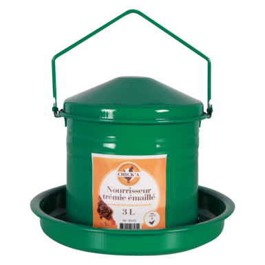 Emaliowany karmnik zasypowy dla drobiu | horizont