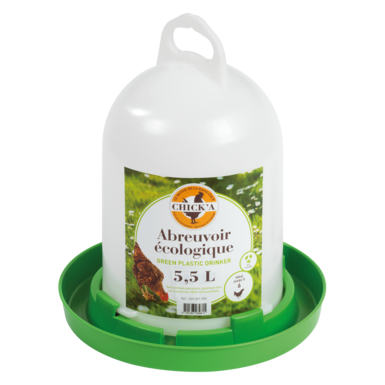 Plastikowa poidło dla drobiu | Greenline z tworzywa sztucznego BIO (5,5 l)