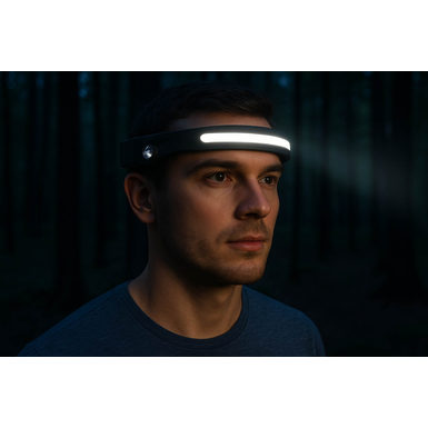 Latarka czołowa z akumulatorem Explorer firmy horizont | 5 trybów świecenia