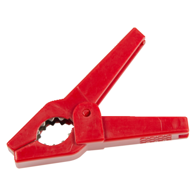 Zacisk przyłączeniowy czerwony 12v (krokodylek)