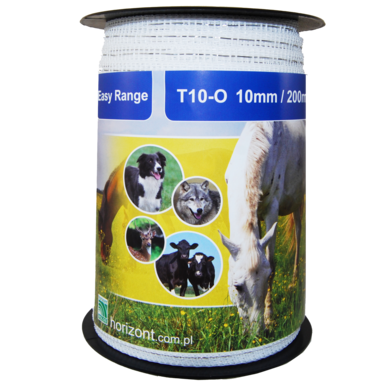 horizont Taśma do ogrodzenia elektrycznego ranger® T10-W | 200 m | 10 mm | 3 przewodniki
