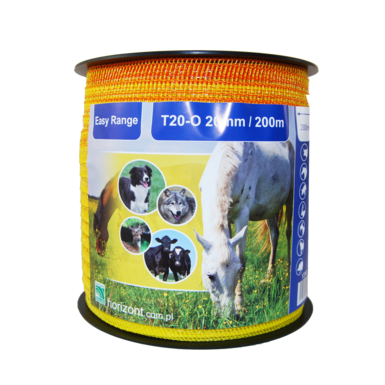 horizont Taśma do ogrodzenia elektrycznego ranger® T20-O| 200 m | 20 mm | 4 przewodniki