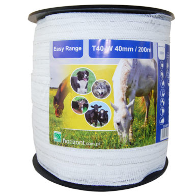 horizont Taśma do ogrodzenia elektrycznego ranger® T40-W | 200 m | 40 mm | 8 przewodników