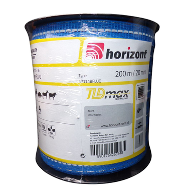  horizont Ranger® T20 Electric Fence Tape | 200 m | Fluorescent Blue