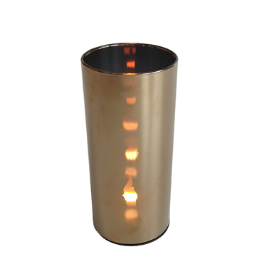 Szklany Znicz LED z Lustrzanym Efektem 3D – Magia Światła (15 cm)