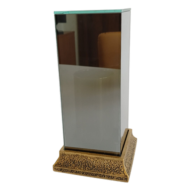  Ekskluzywny Lampion Kapliczka – Nowoczesny Design i Złote Detale (26,5 cm) | 1 szt. bez wkładu